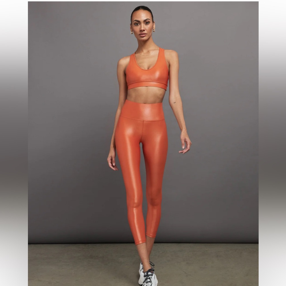 NWT! Carbon 38 Orange High-Waisted Leggings